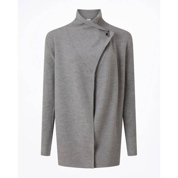 JIGSAW Ring Fastening Pique Wool Cardigan M - Picture 11 of 12